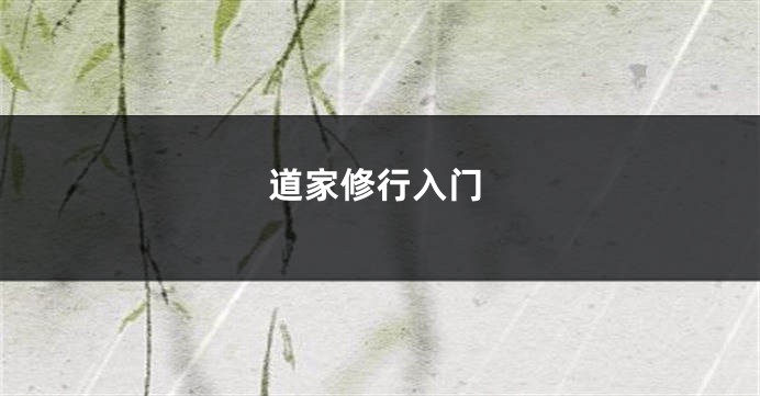 道家修行入门