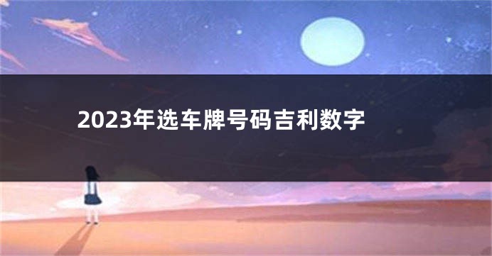 2023年选车牌号码吉利数字