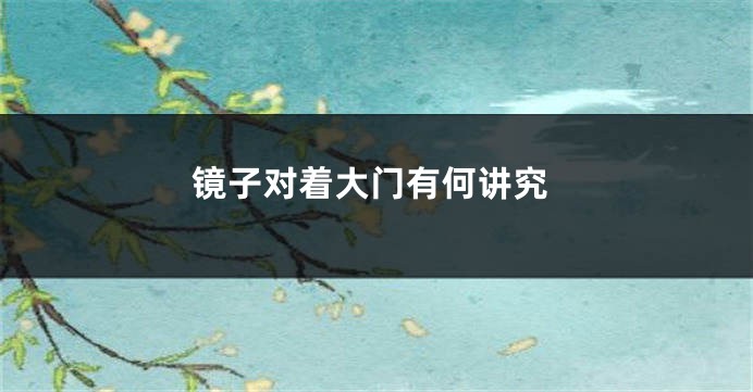 镜子对着大门有何讲究