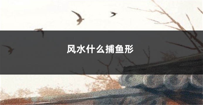 风水什么捕鱼形