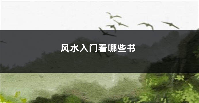 风水入门看哪些书
