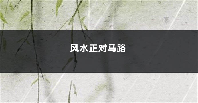 风水正对马路