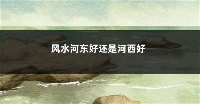 风水河东好还是河西好