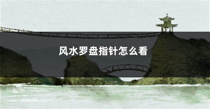 风水罗盘指针怎么看