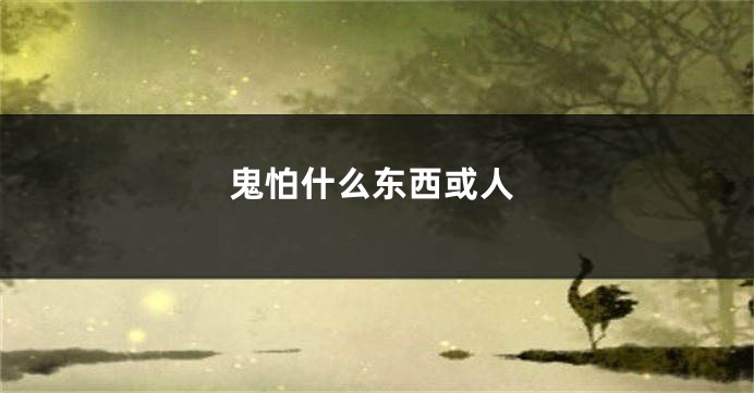 鬼怕什么东西或人
