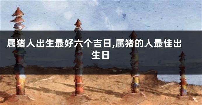 属猪人出生最好六个吉日,属猪的人最佳出生日