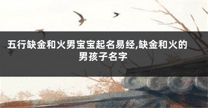 五行缺金和火男宝宝起名易经,缺金和火的男孩子名字