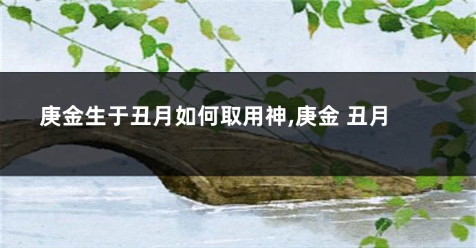 庚金生于丑月如何取用神,庚金 丑月