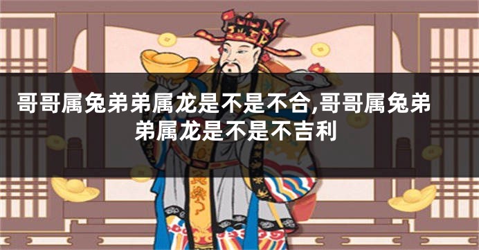 哥哥属兔弟弟属龙是不是不合,哥哥属兔弟弟属龙是不是不吉利
