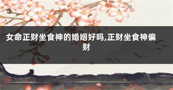 女命正财坐食神的婚姻好吗,正财坐食神偏财