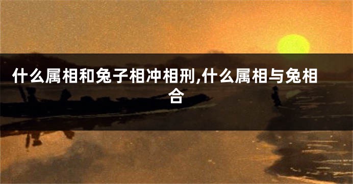 什么属相和兔子相冲相刑,什么属相与兔相合