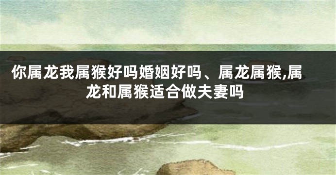 你属龙我属猴好吗婚姻好吗、属龙属猴,属龙和属猴适合做夫妻吗