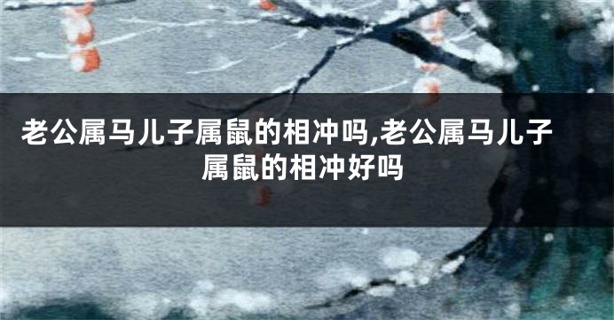 老公属马儿子属鼠的相冲吗,老公属马儿子属鼠的相冲好吗