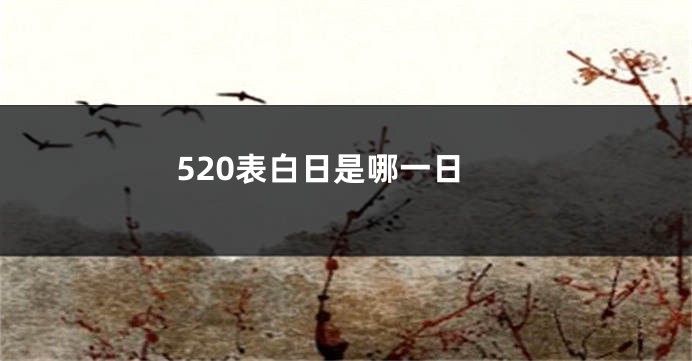 520表白日是哪一日