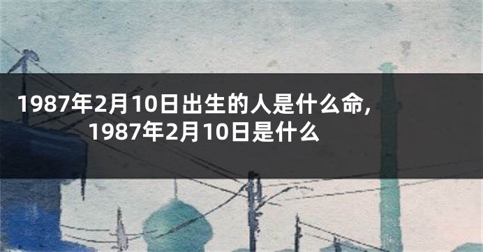 1987年2月10日出生的人是什么命,1987年2月10日是什么