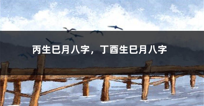 丙生巳月八字，丁酉生巳月八字