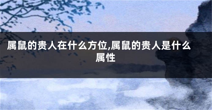 属鼠的贵人在什么方位,属鼠的贵人是什么属性