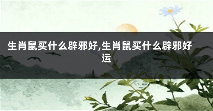 生肖鼠买什么辟邪好,生肖鼠买什么辟邪好运