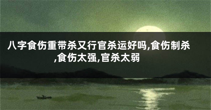 八字食伤重带杀又行官杀运好吗,食伤制杀,食伤太强,官杀太弱