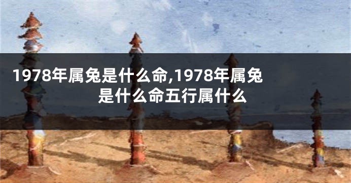 1978年属兔是什么命,1978年属兔是什么命五行属什么