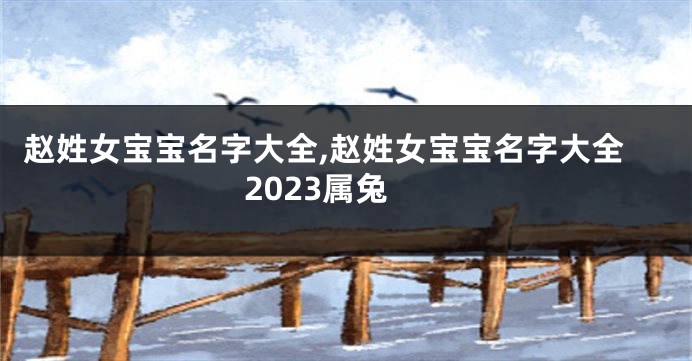 赵姓女宝宝名字大全,赵姓女宝宝名字大全2023属兔