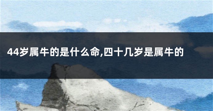 44岁属牛的是什么命,四十几岁是属牛的