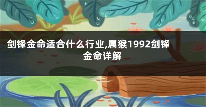 剑锋金命适合什么行业,属猴1992剑锋金命详解