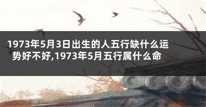 1973年5月3日出生的人五行缺什么运势好不好,1973年5月五行属什么命