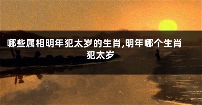 哪些属相明年犯太岁的生肖,明年哪个生肖犯太岁
