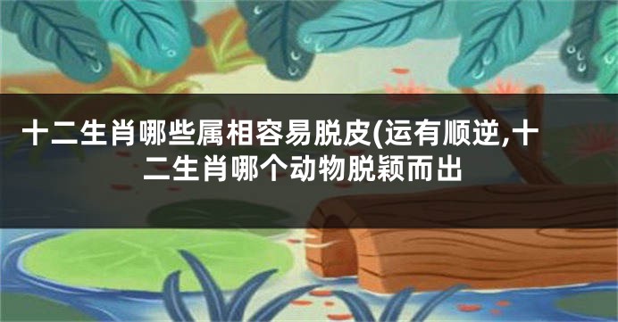 十二生肖哪些属相容易脱皮(运有顺逆,十二生肖哪个动物脱颖而出