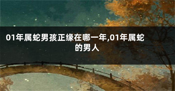 01年属蛇男孩正缘在哪一年,01年属蛇的男人
