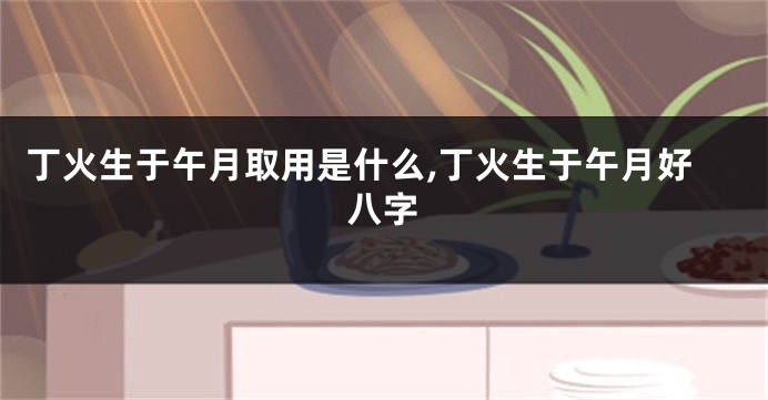丁火生于午月取用是什么,丁火生于午月好八字