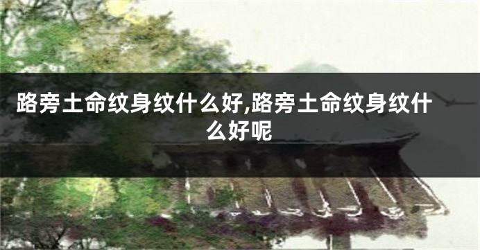 路旁土命纹身纹什么好,路旁土命纹身纹什么好呢