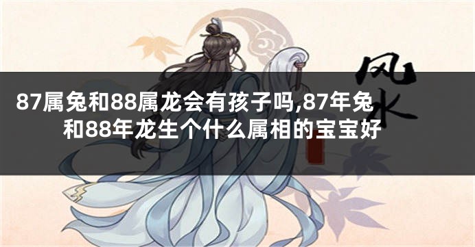 87属兔和88属龙会有孩子吗,87年兔和88年龙生个什么属相的宝宝好