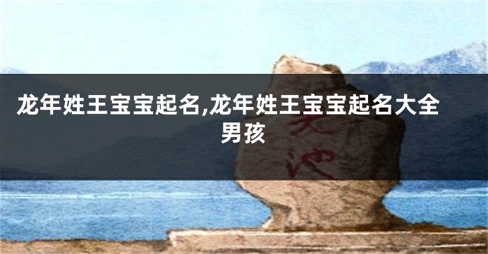 龙年姓王宝宝起名,龙年姓王宝宝起名大全男孩
