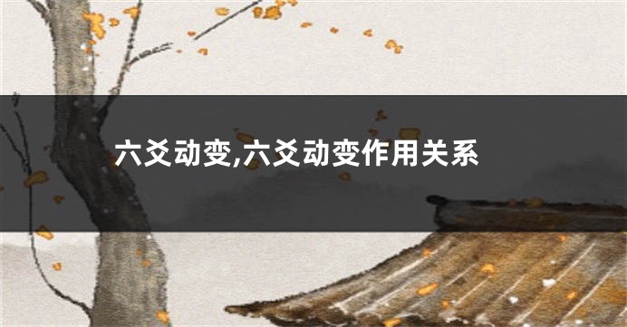 六爻动变,六爻动变作用关系