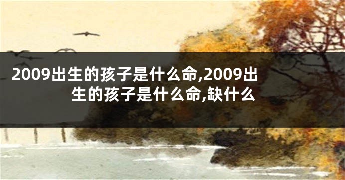 2009出生的孩子是什么命,2009出生的孩子是什么命,缺什么