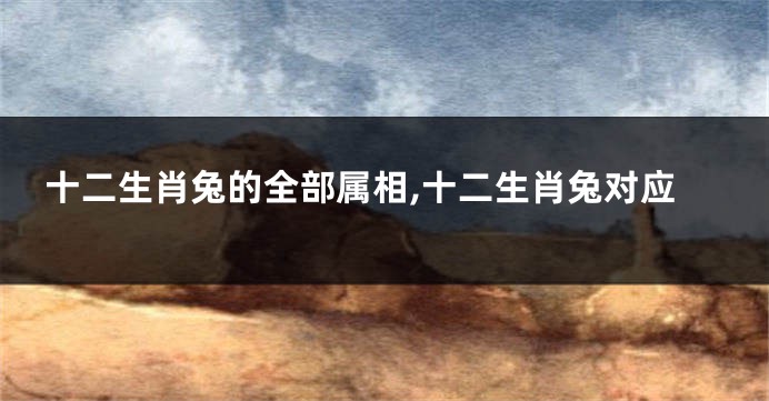 十二生肖兔的全部属相,十二生肖兔对应
