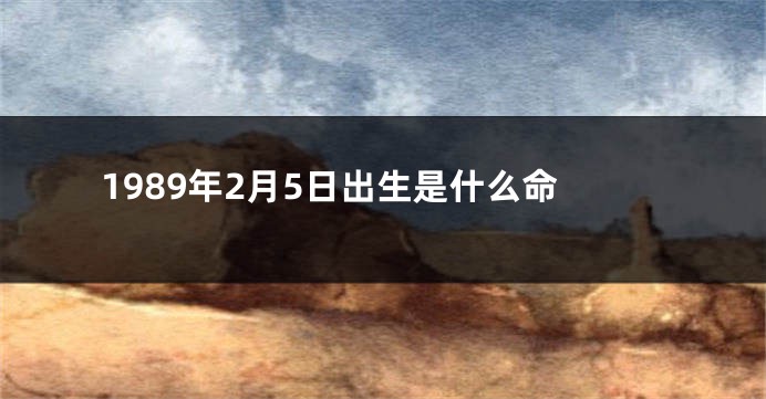 1989年2月5日出生是什么命