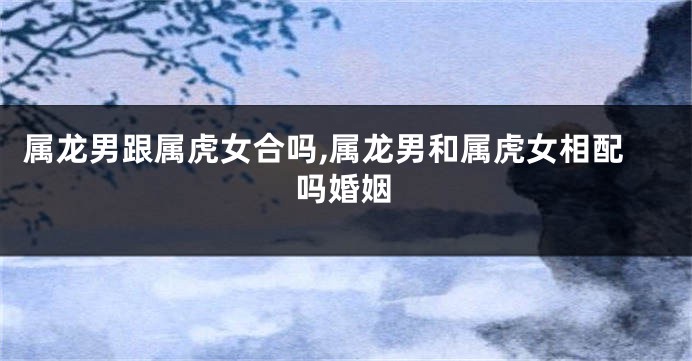 属龙男跟属虎女合吗,属龙男和属虎女相配吗婚姻