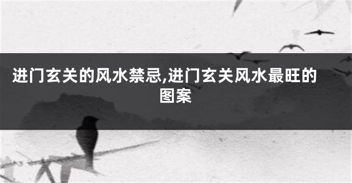 进门玄关的风水禁忌,进门玄关风水最旺的图案
