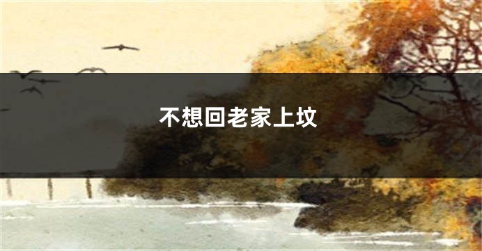 不想回老家上坟