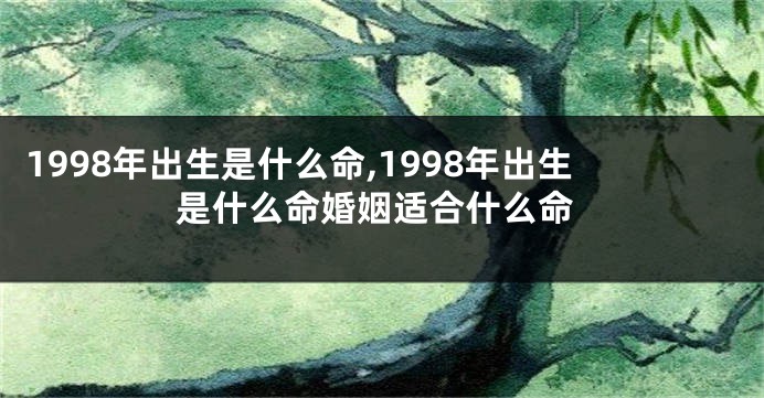 1998年出生是什么命,1998年出生是什么命婚姻适合什么命