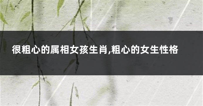 很粗心的属相女孩生肖,粗心的女生性格