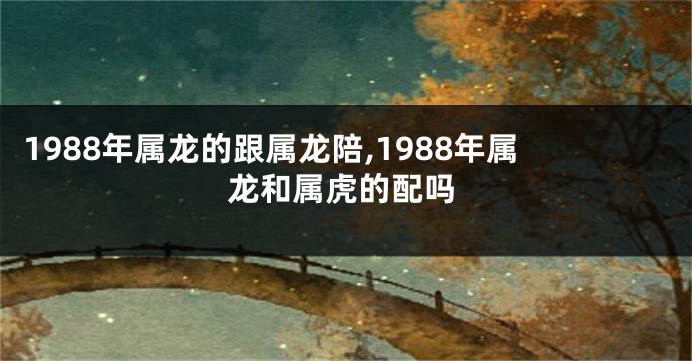 1988年属龙的跟属龙陪,1988年属龙和属虎的配吗