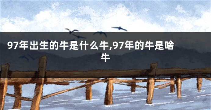 97年出生的牛是什么牛,97年的牛是啥牛