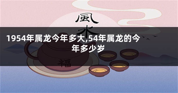 1954年属龙今年多大,54年属龙的今年多少岁