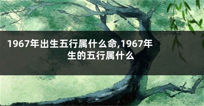 1967年出生五行属什么命,1967年生的五行属什么