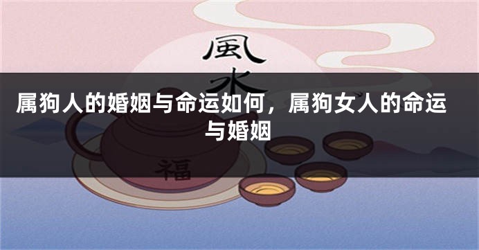 属狗人的婚姻与命运如何，属狗女人的命运与婚姻