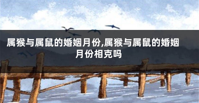 属猴与属鼠的婚姻月份,属猴与属鼠的婚姻月份相克吗